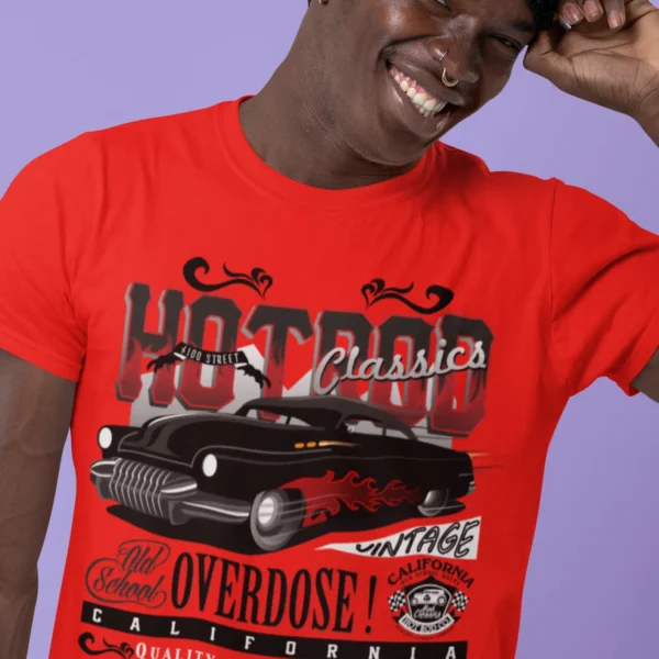 Camiseta Hot Rod Clásico "Old School Overdose"