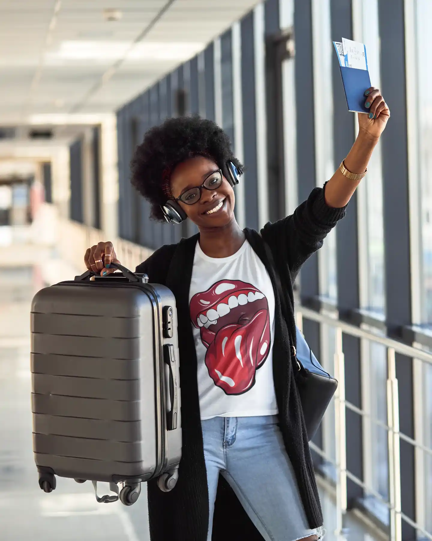 Camiseta "Lip & Tongue" Boca Mujer