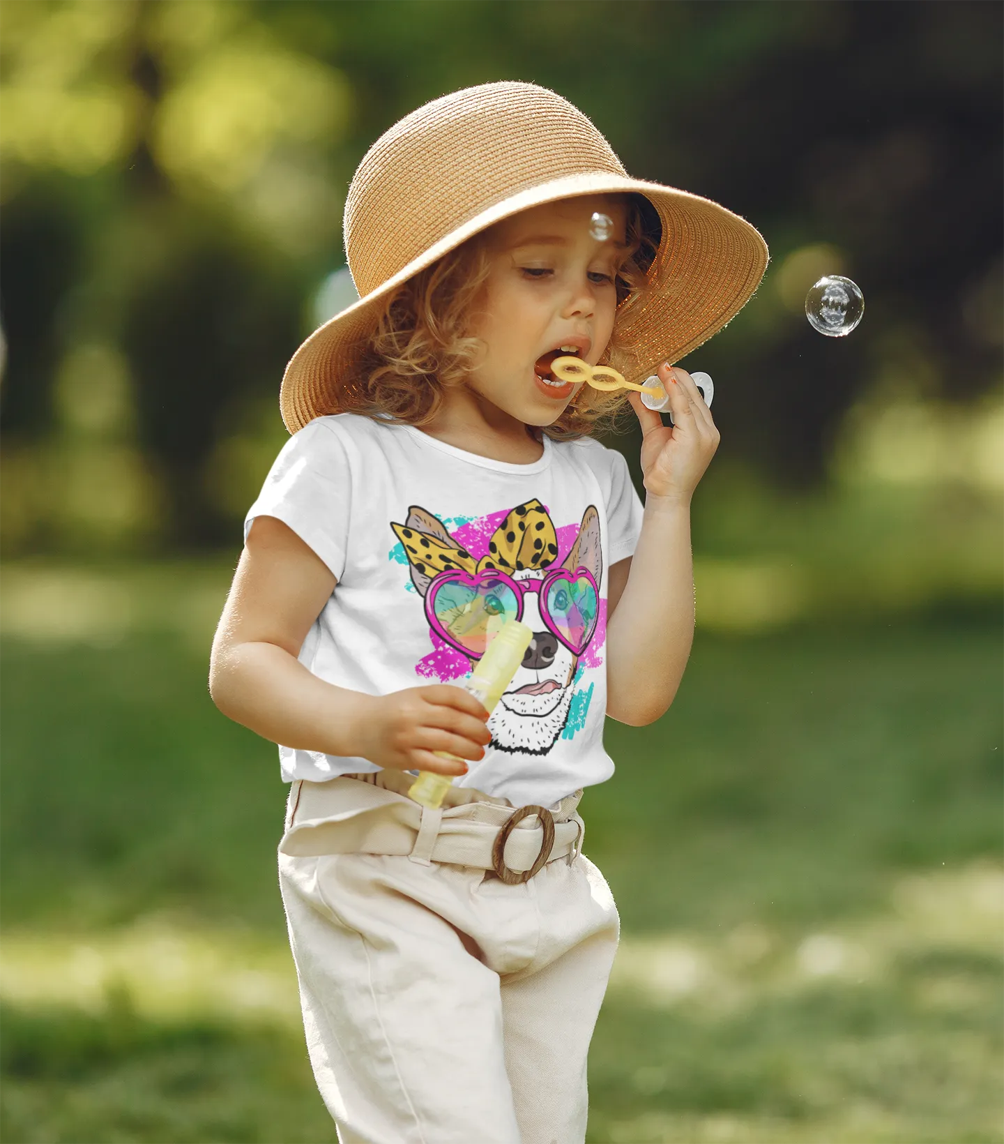 Camiseta divertido de perro con gafas