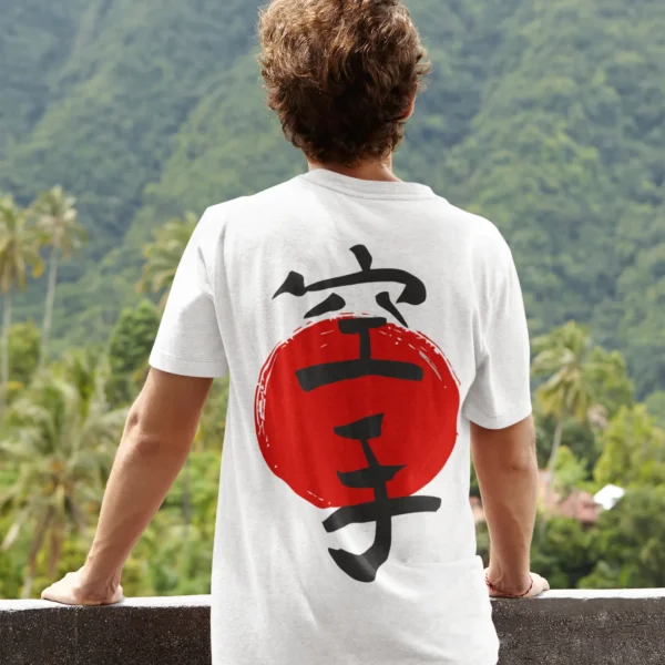 Camiseta de Karate con Kanji y Sol Japonés