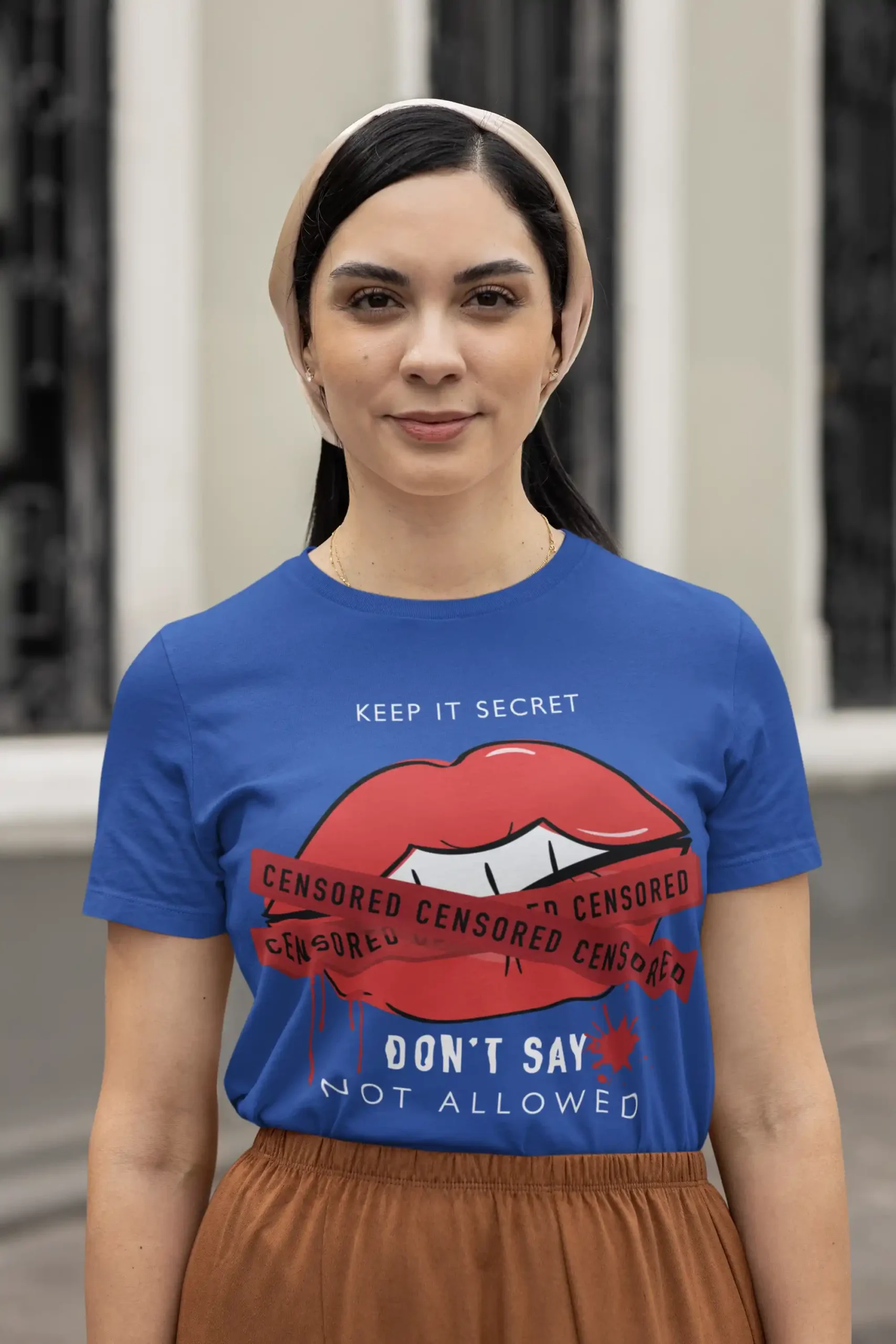 Camiseta "Keep It Secret" Labios Censurados