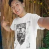 Camiseta de "Hipster" con Barba y Gafas