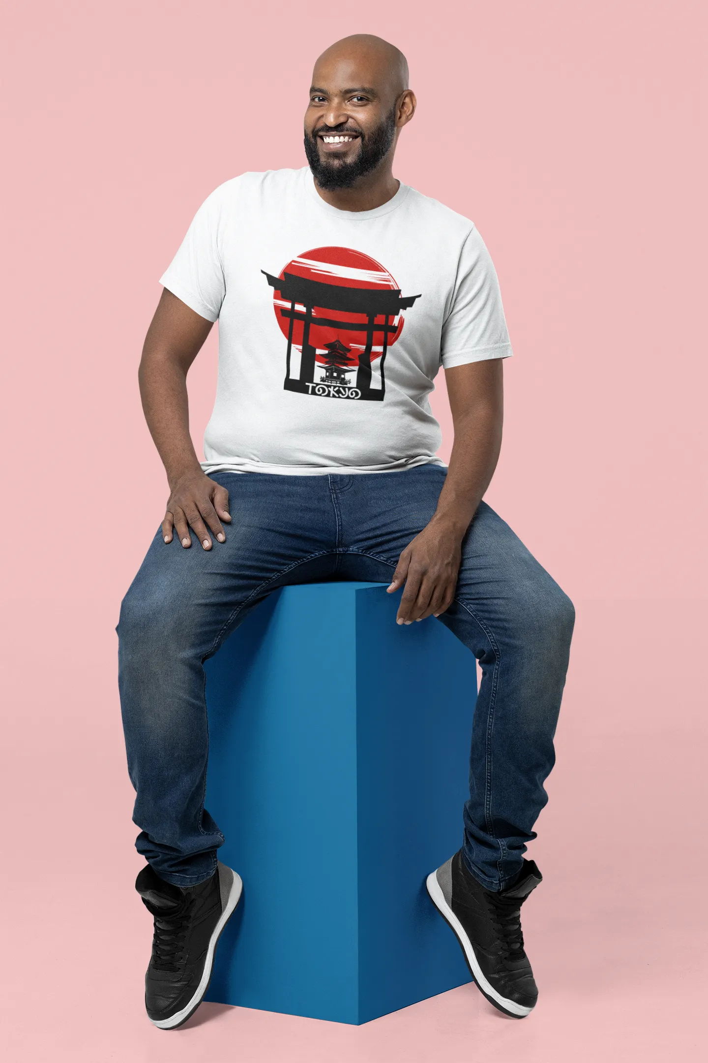 Camiseta de Tokio con Templo Japonés y Sol