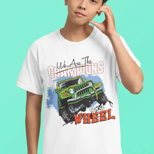 Camiseta de Jeep "We Are The Champions" 4x4