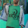 Camiseta de Surf "Enjoy The Life" Estilo Playa
