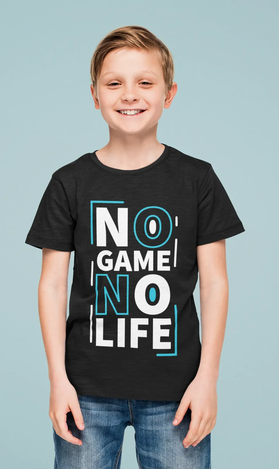 Camiseta con Frase "No Game, No Life"