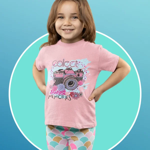 Camiseta 'Collect Sweet Memories' con cámara