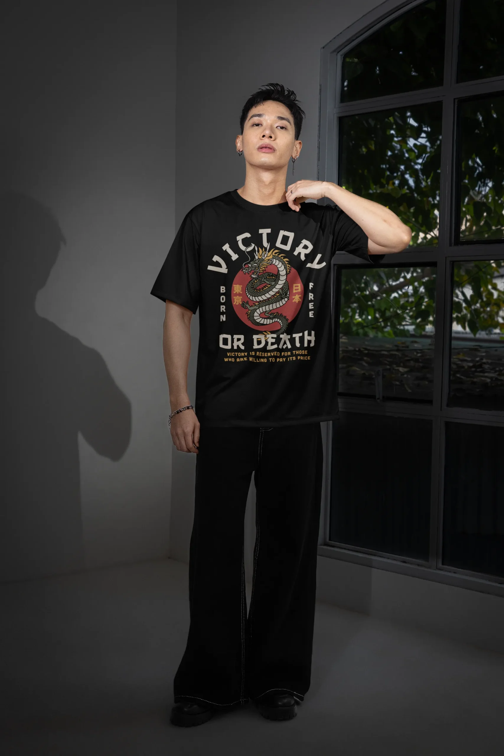 Oversize Dragón Vintage "Victory or Death"