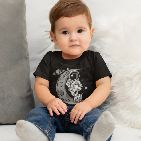 Camiseta Bebé Astronauta Luna Espacio Estelar