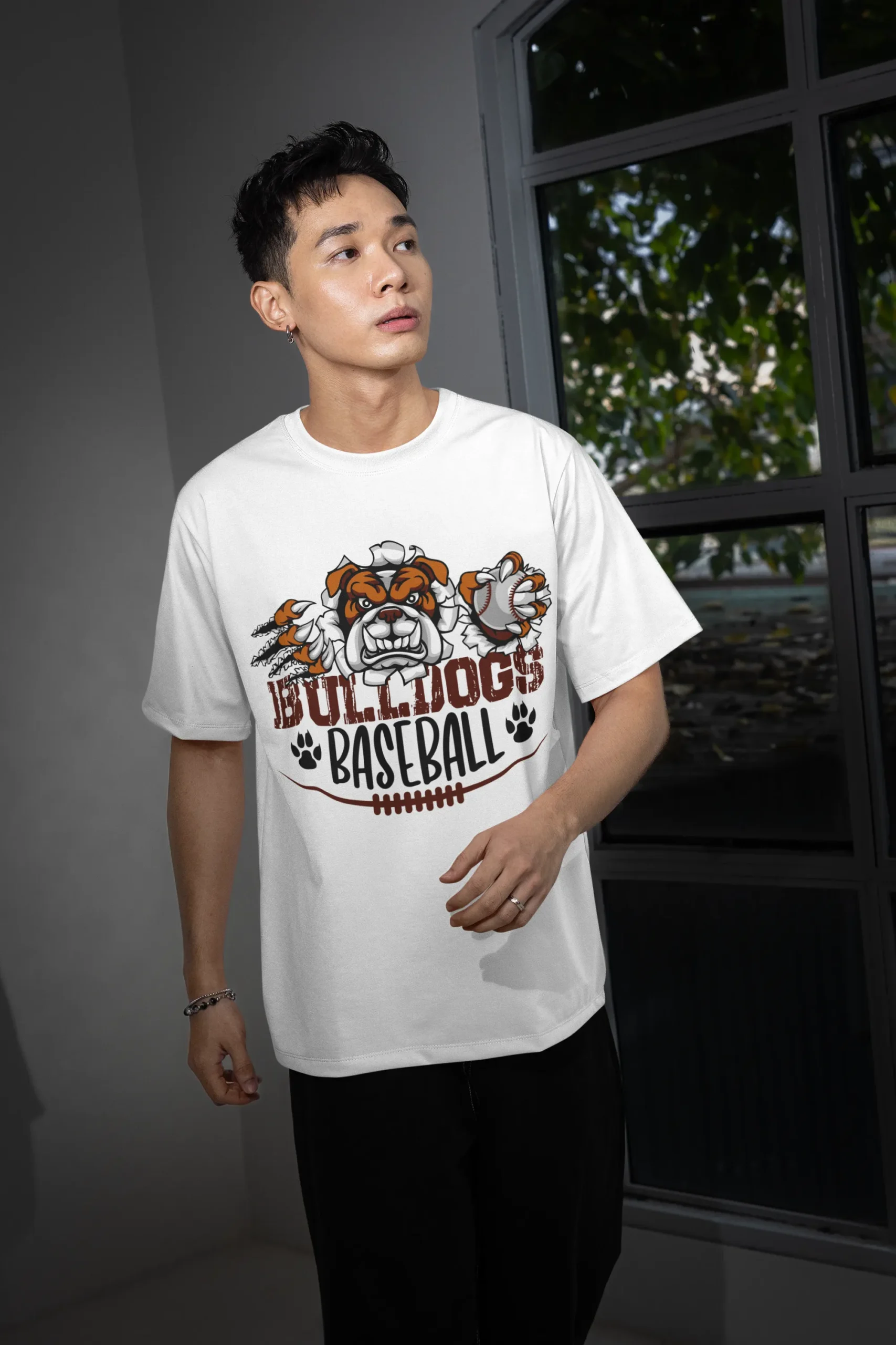 Oversize Bulldog Baseball Fearless Deporte