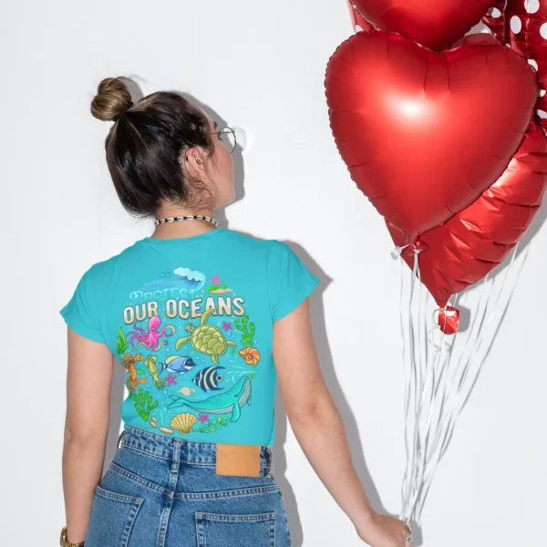 Camiseta Protect Our Oceans Diseño Marino