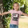 11589 Camiseta estampada retro patines Roller Skate