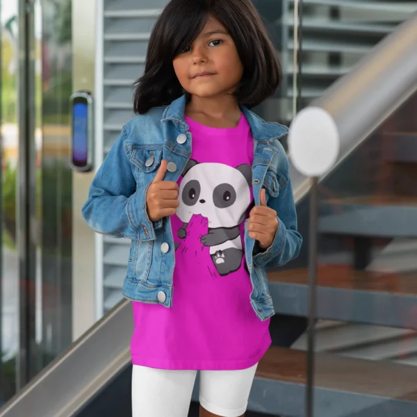 Camiseta con Diseño de Panda para Niñas