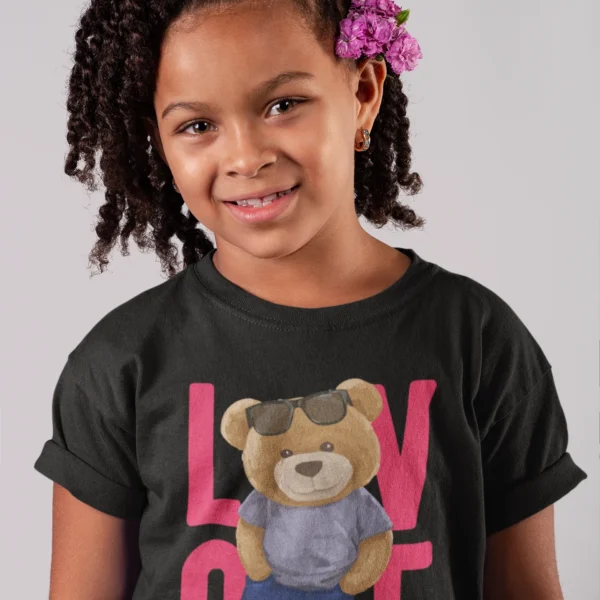 Camiseta de Oso con "LOVE" para Niños y Niñas