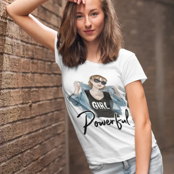 Camiseta 'Powerful Girl' Estilo Empoderamiento