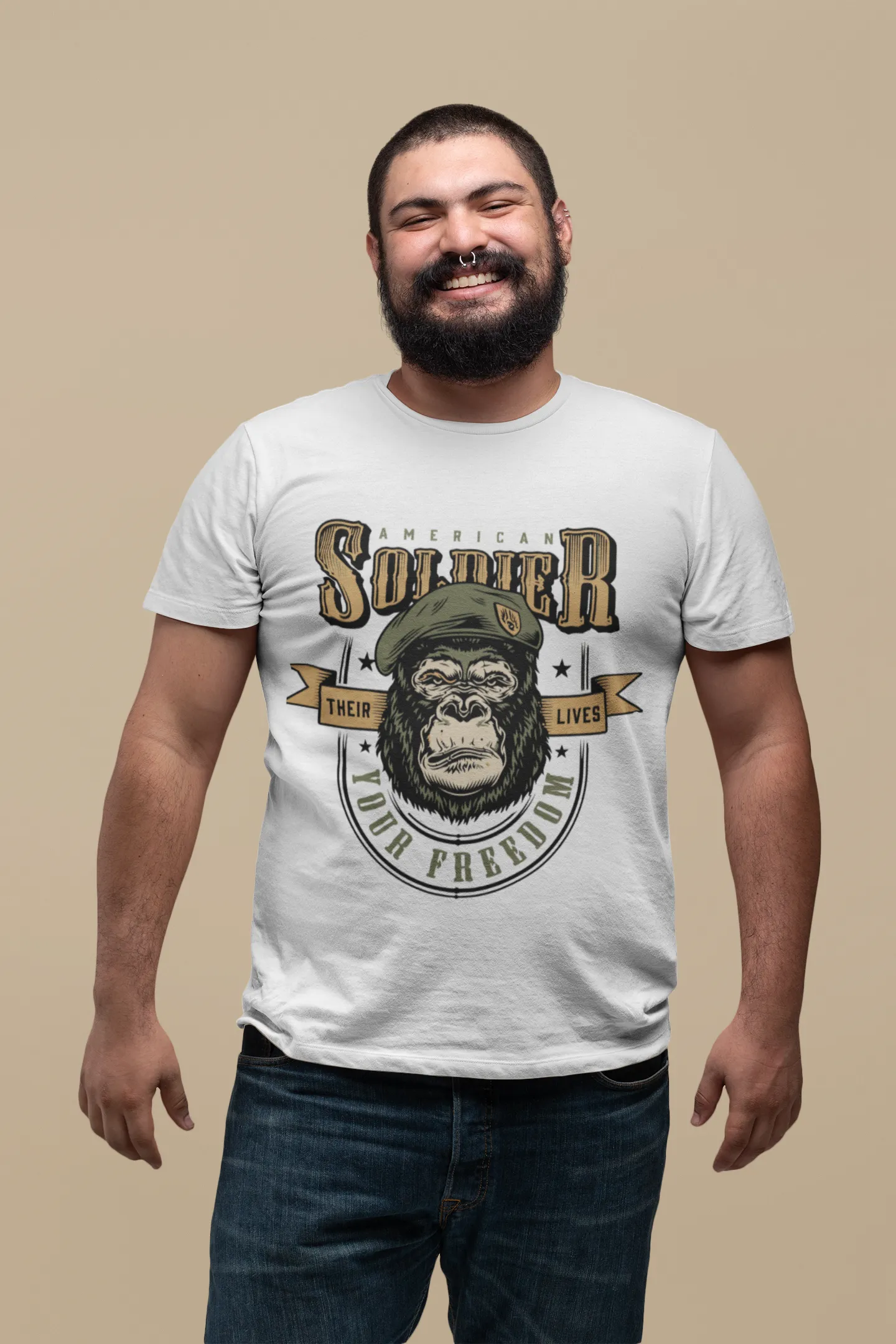 Camiseta "American Soldier" -  Gorila Militar