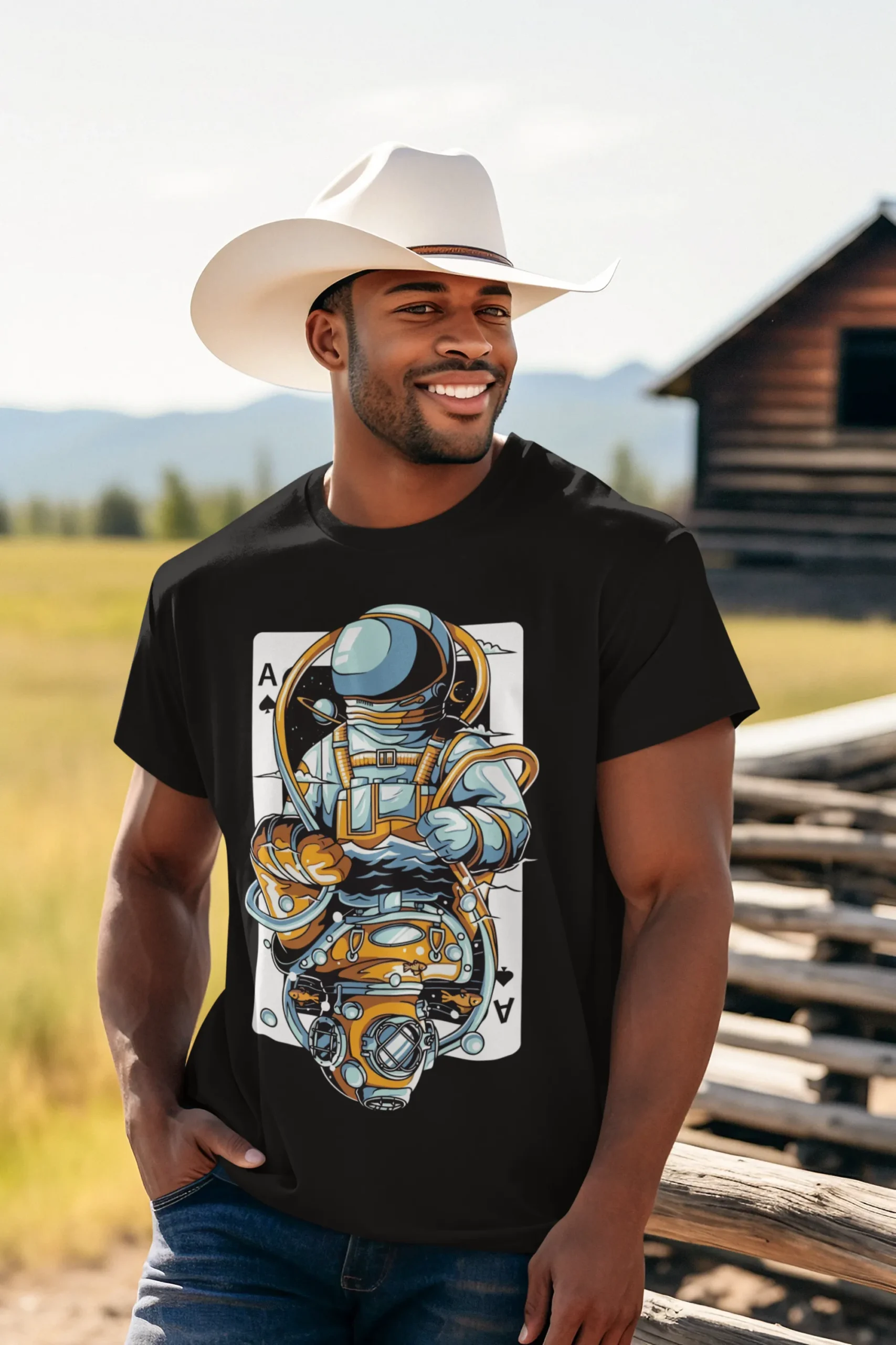 Camiseta Astronauta - As de Picas Espacial