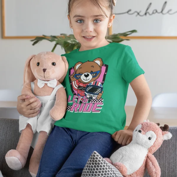 Camiseta de Oso Motociclista "Let's Ride"