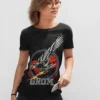 Camiseta 'GROM' Águila y Relámpago Gráfico Rock