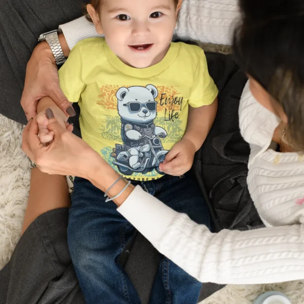 Camiseta Oso Biker "Enjoy Life" Motocicleta