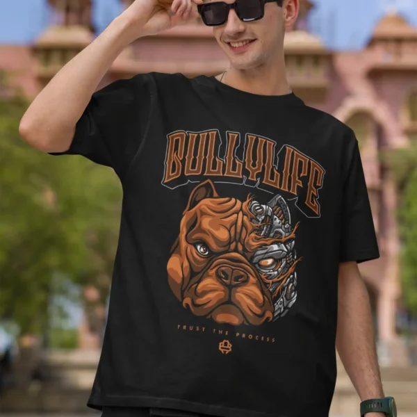 Oversize Pitbull Cíborg "Bully Life" Streetwear