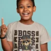 11957 Camiseta Oso Boss Gangster Estilo Urbano