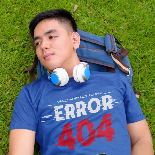Camiseta "Error 404" - Diseño Glitch y Cómico