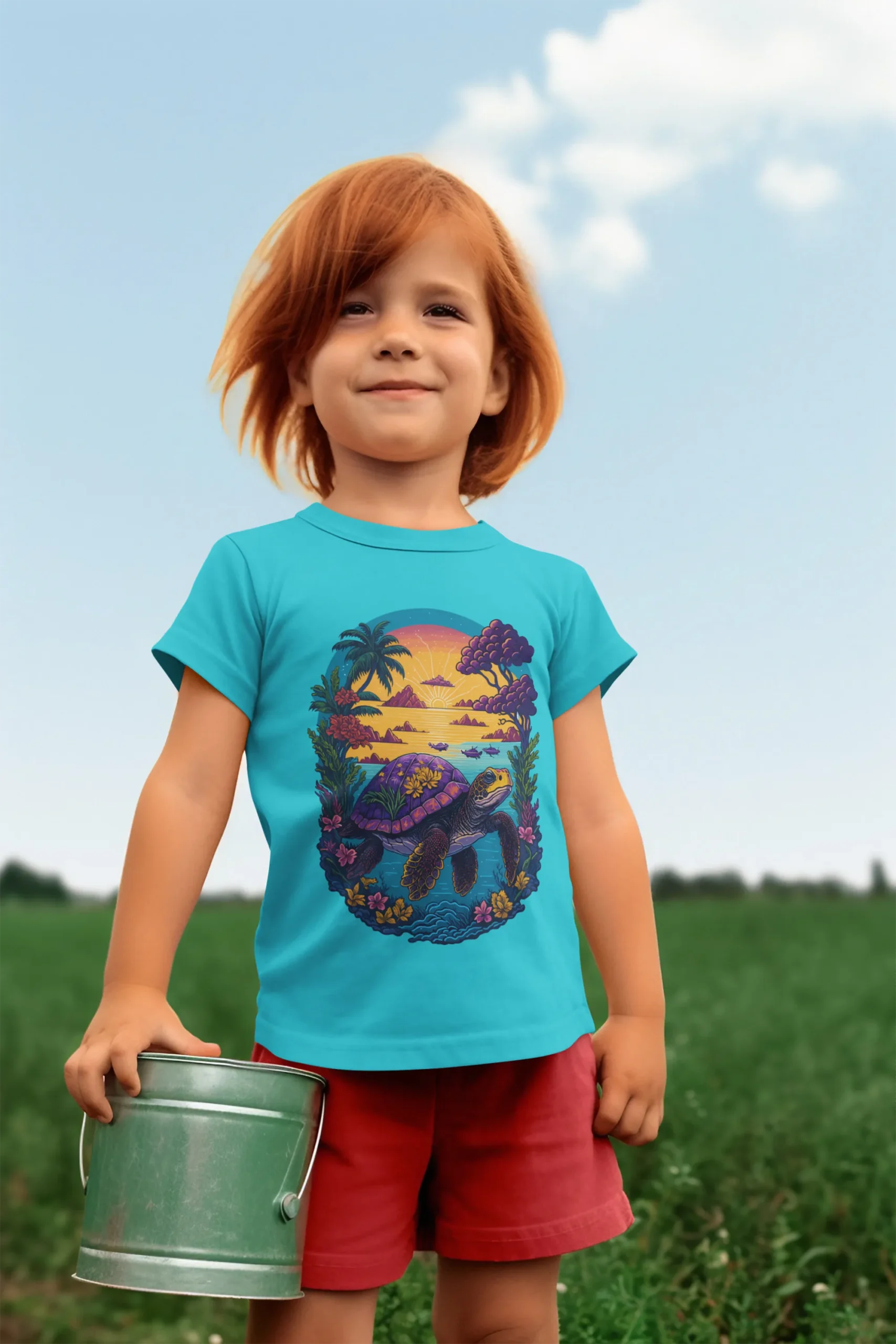 Camiseta de Tortuga Marina Tropical