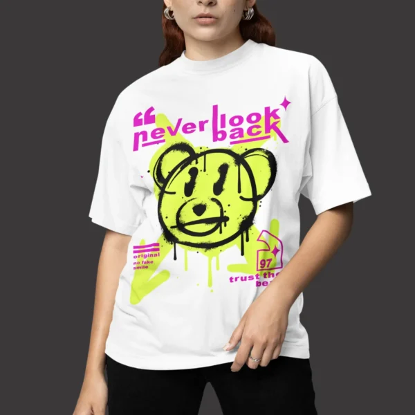 Oversize Graffiti "Never Look Back" Oso