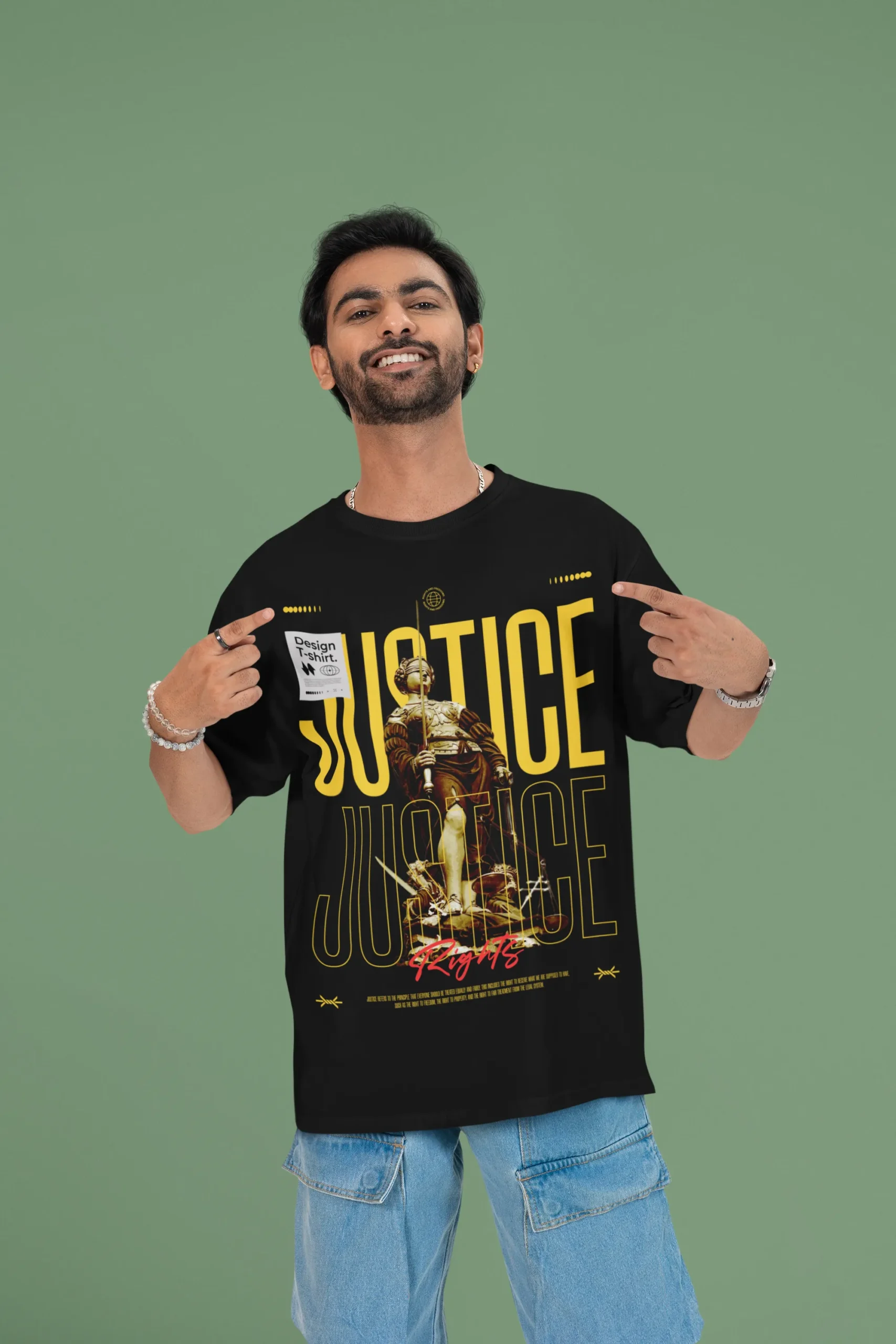 Oversize Lady Justice "Justice" Estilo Urbano