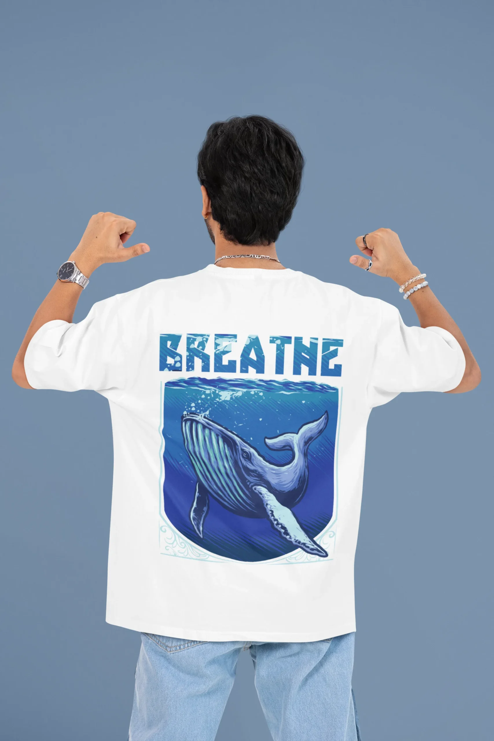 Oversize Ballena "Breathe" Océano Relajante