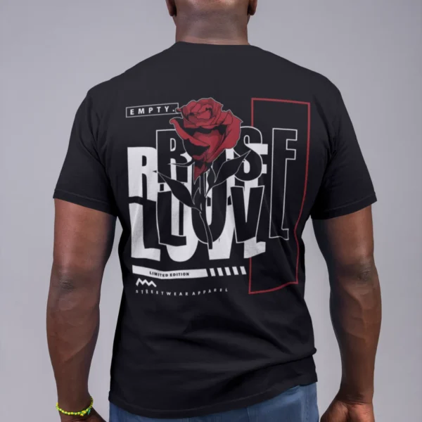Camiseta "Refuse Love" - Diseño con Rosa