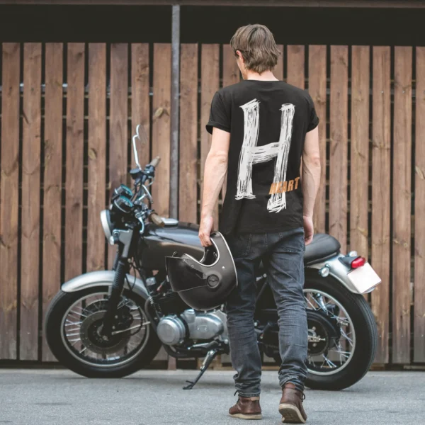 Camiseta "H Heart" - Diseño Biker moto