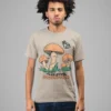 12063 (1) Camiseta "Wild Growth Mushroom" Estilo Natural