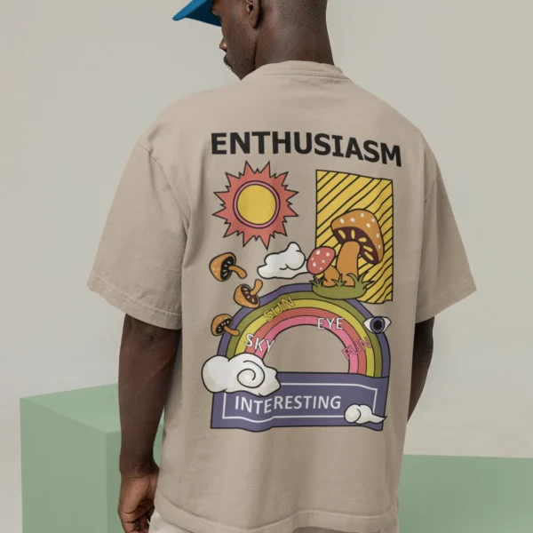 Oversize "Enthusiasm" Rainbow Mushroom