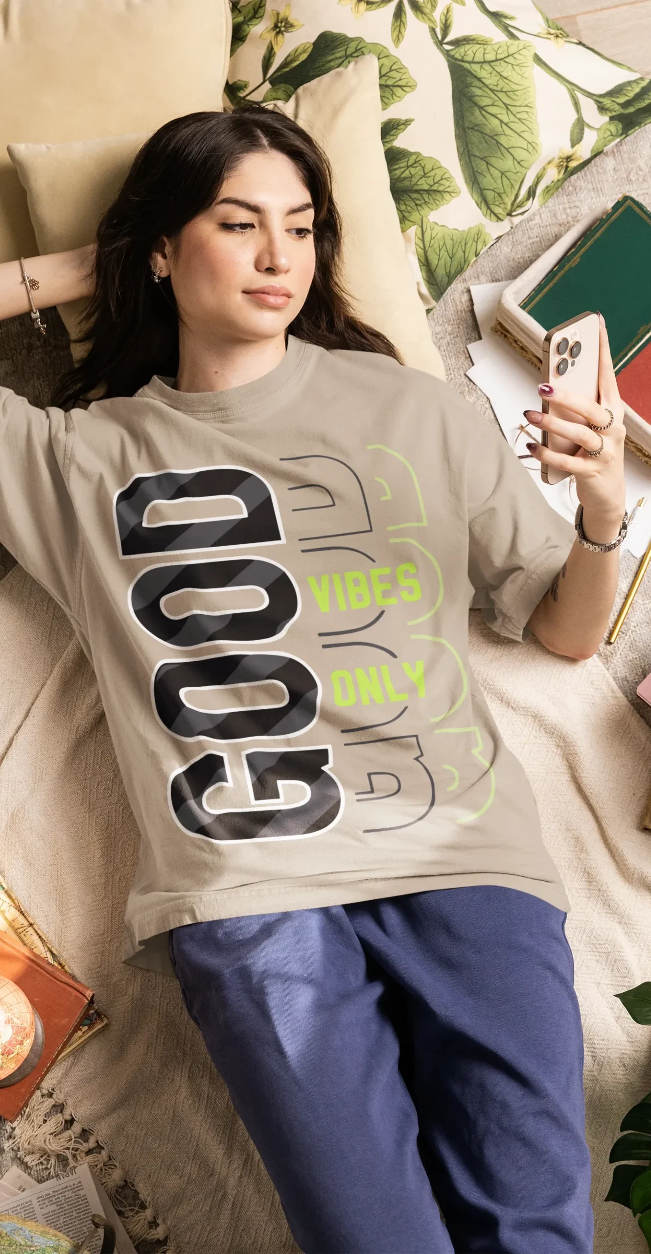 Oversize "Good Vibes Only" Positivo