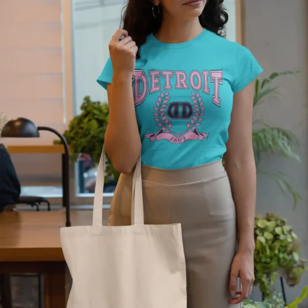 Camiseta "Detroit" Estilo Universitario Vintage