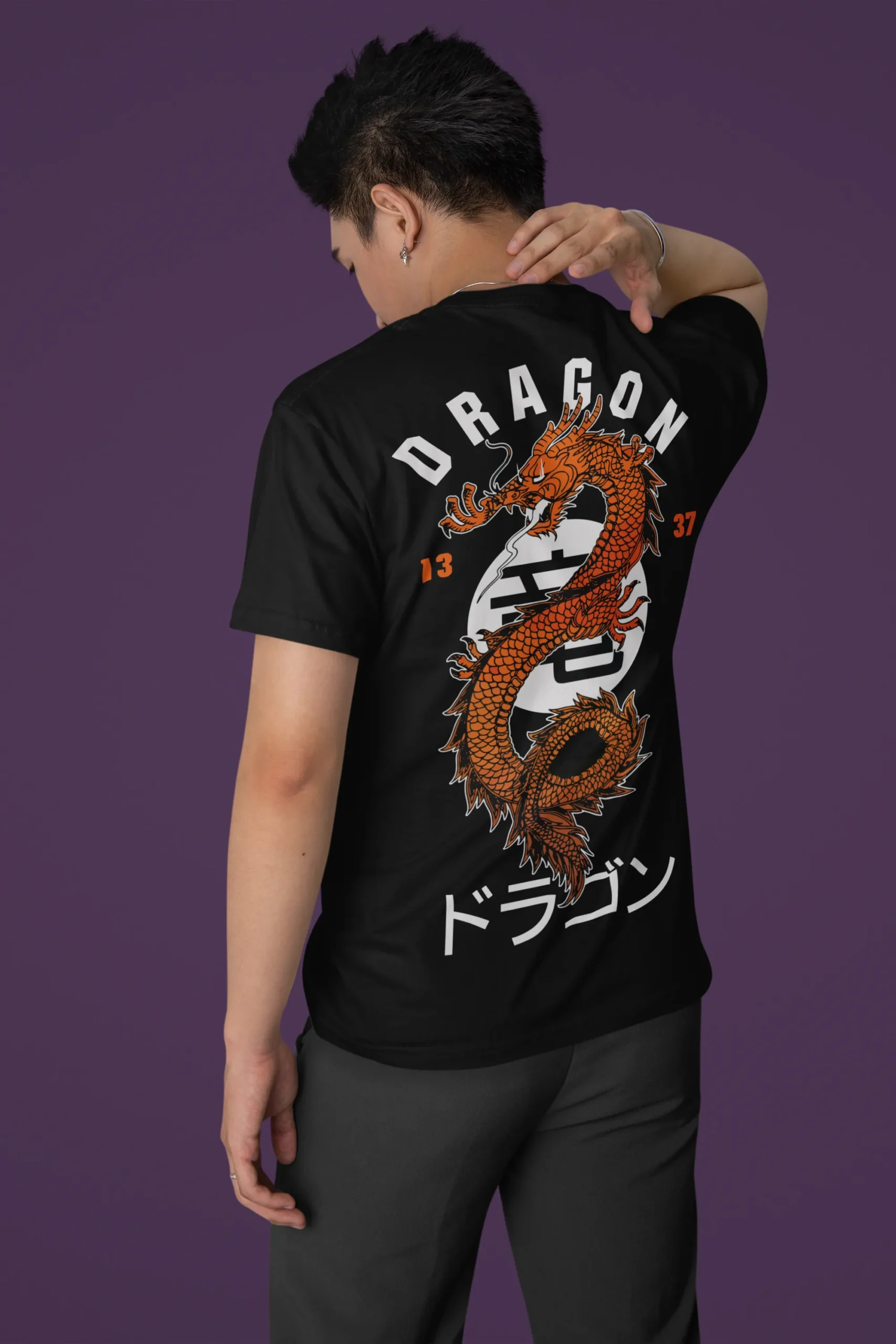 Camiseta Dragón Japonés - Diseño Único