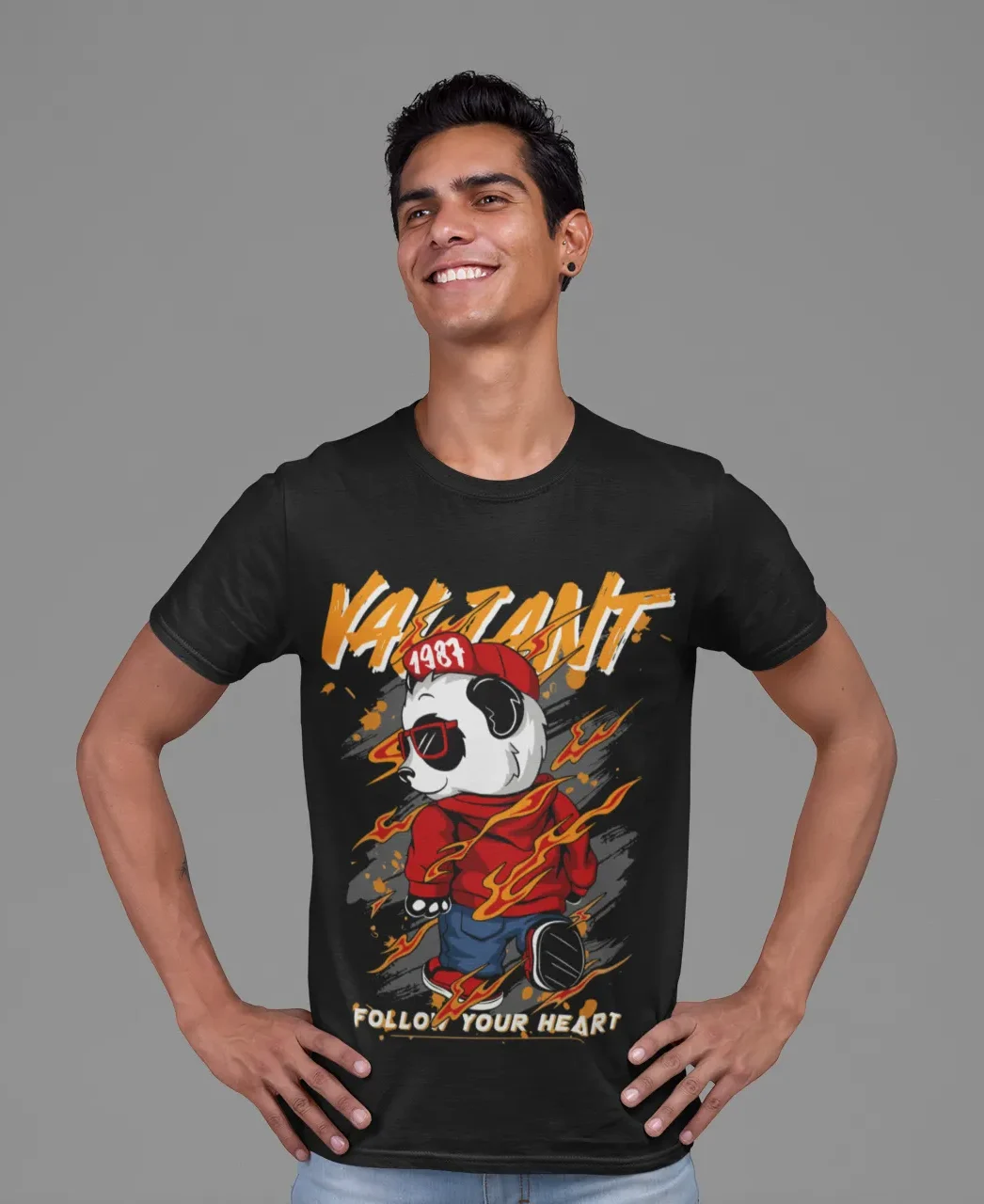 Camiseta "Valiant Panda" - Estilo Urbano