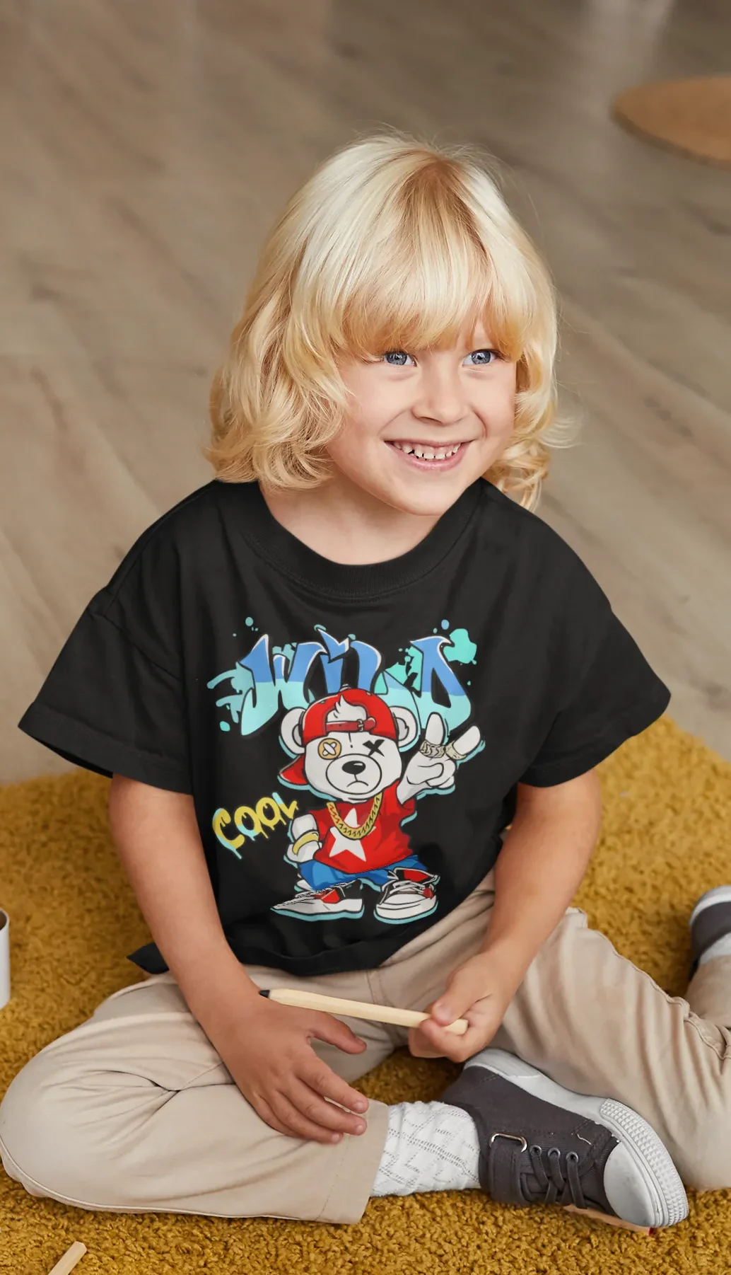 Camiseta Oso Urbano Cool Grafiti Streetwear