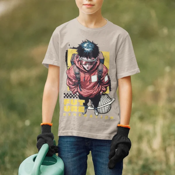 Camiseta Anime Sci-Fi Estilo Cyberpunk