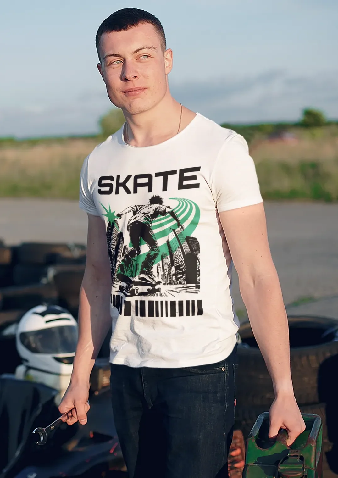 Camiseta de Skate Estilo Urbano y Deportivo