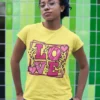 Camiseta de "LOVE" con Leopardo y Corazones