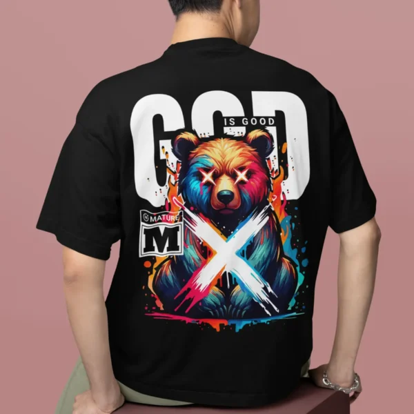 Oversize Oso Graffiti "God is Good" Streetwear