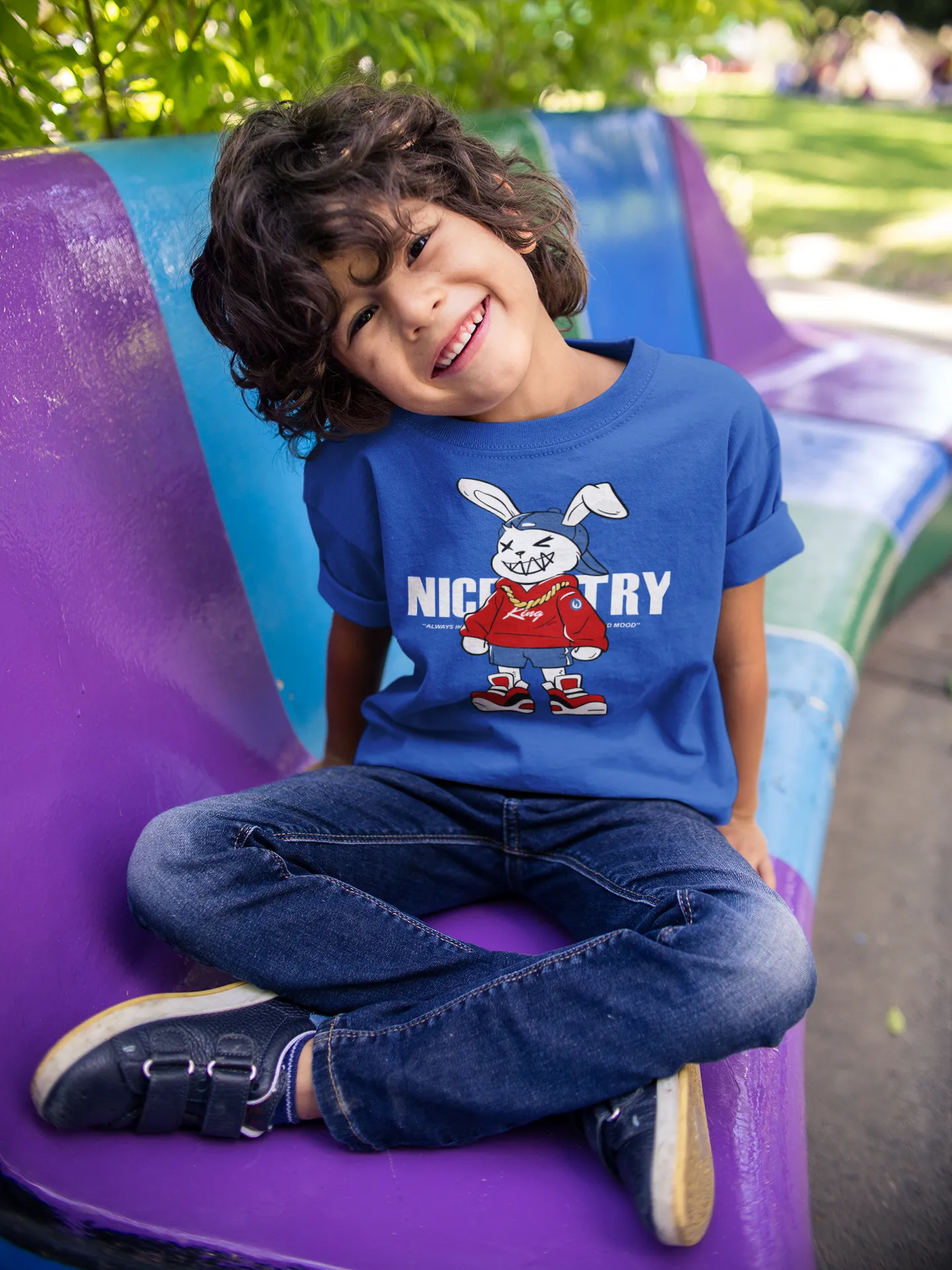 Camiseta Conejo Urbano "Nice Try" Streetwear