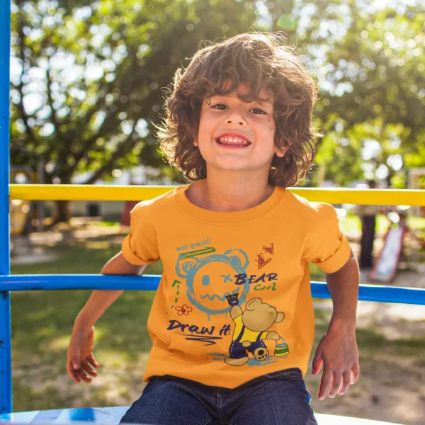 Camiseta Oso Garabato "Bear Cool" Estilo Urbano