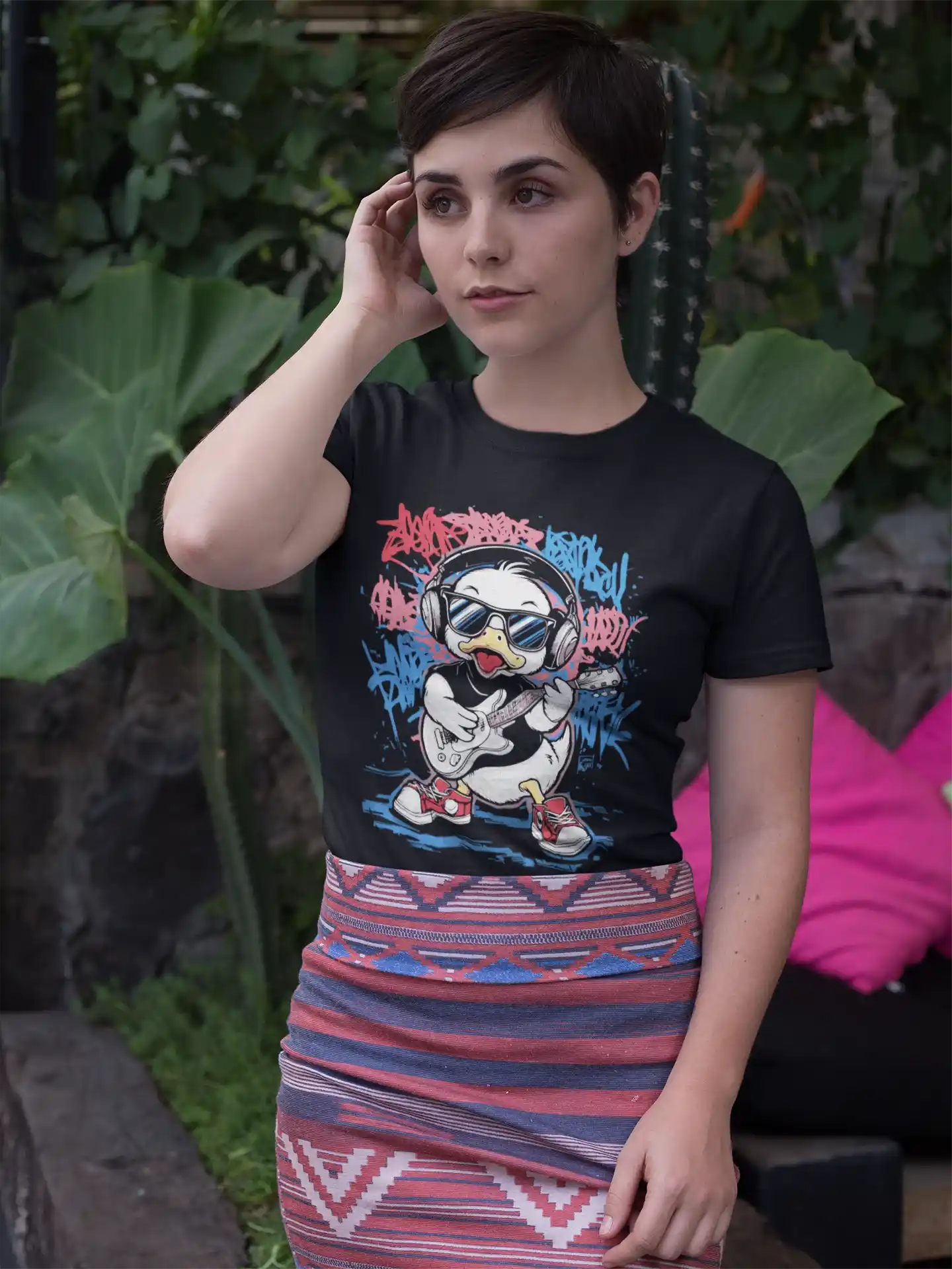 Camiseta de Pato con Guitarra Eléctrica