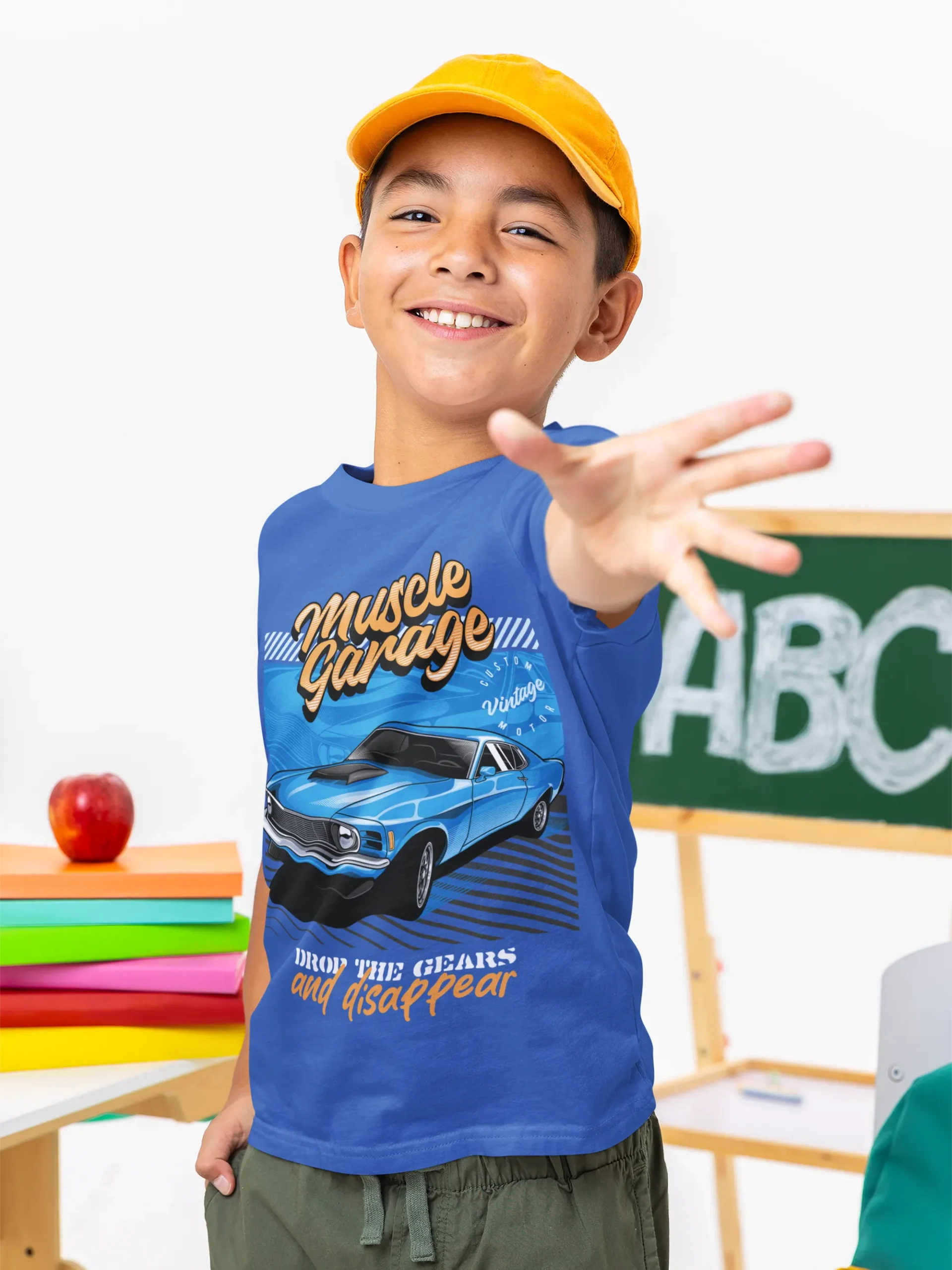 Camiseta Muscle Car Vintage "Drop The Gears"