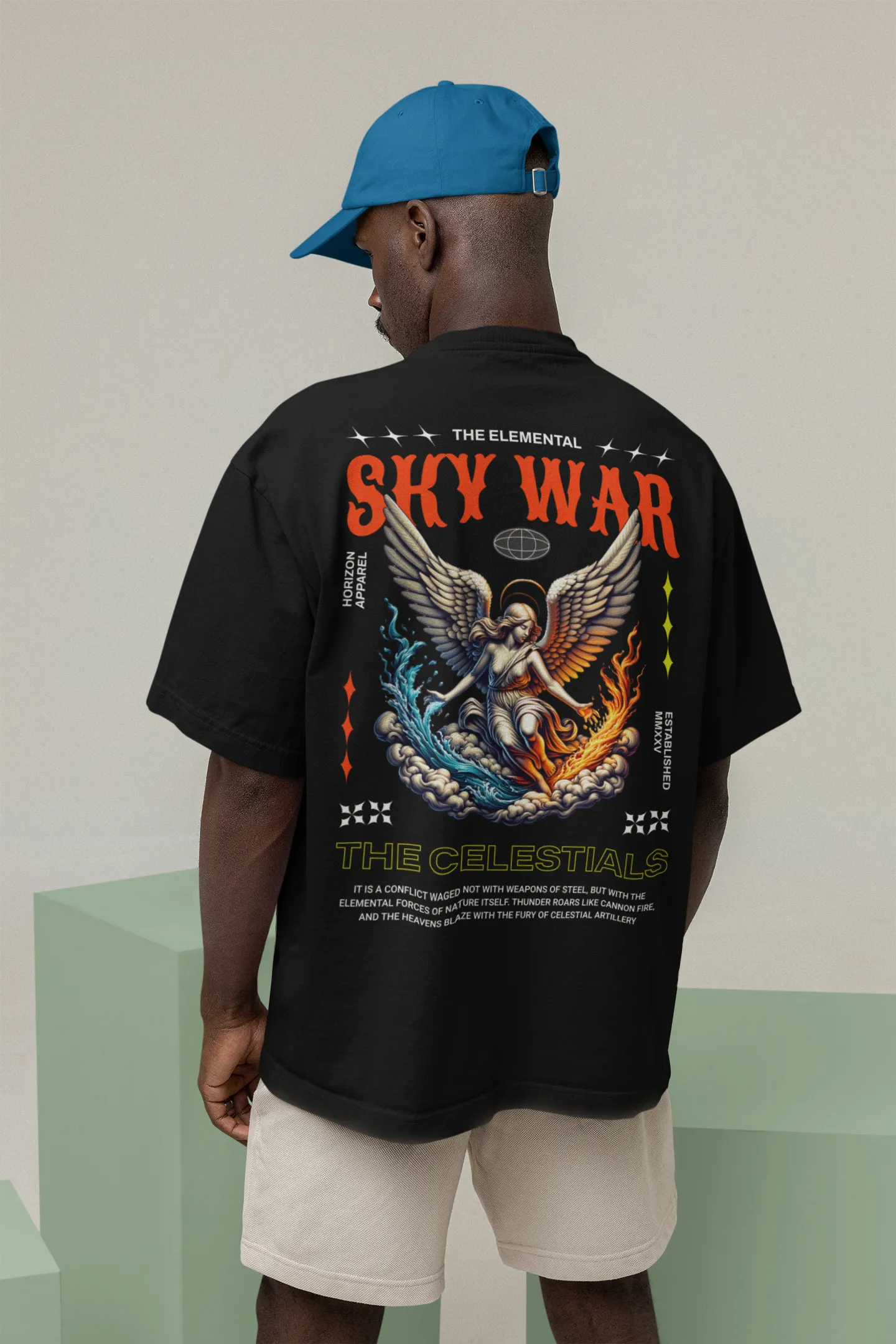 Oversize Ángel Celestial "Sky War" Estilo