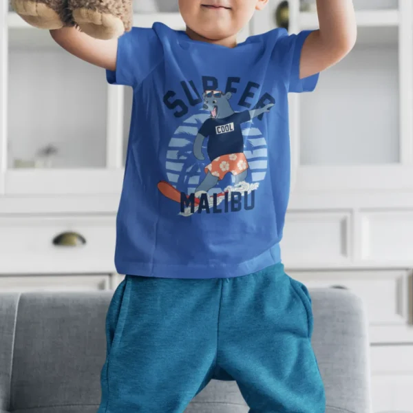 Camiseta Surfero Cool Bear Malibu Playa